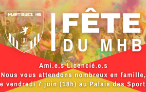 MHB : Fête du club le 7 juin prochain !